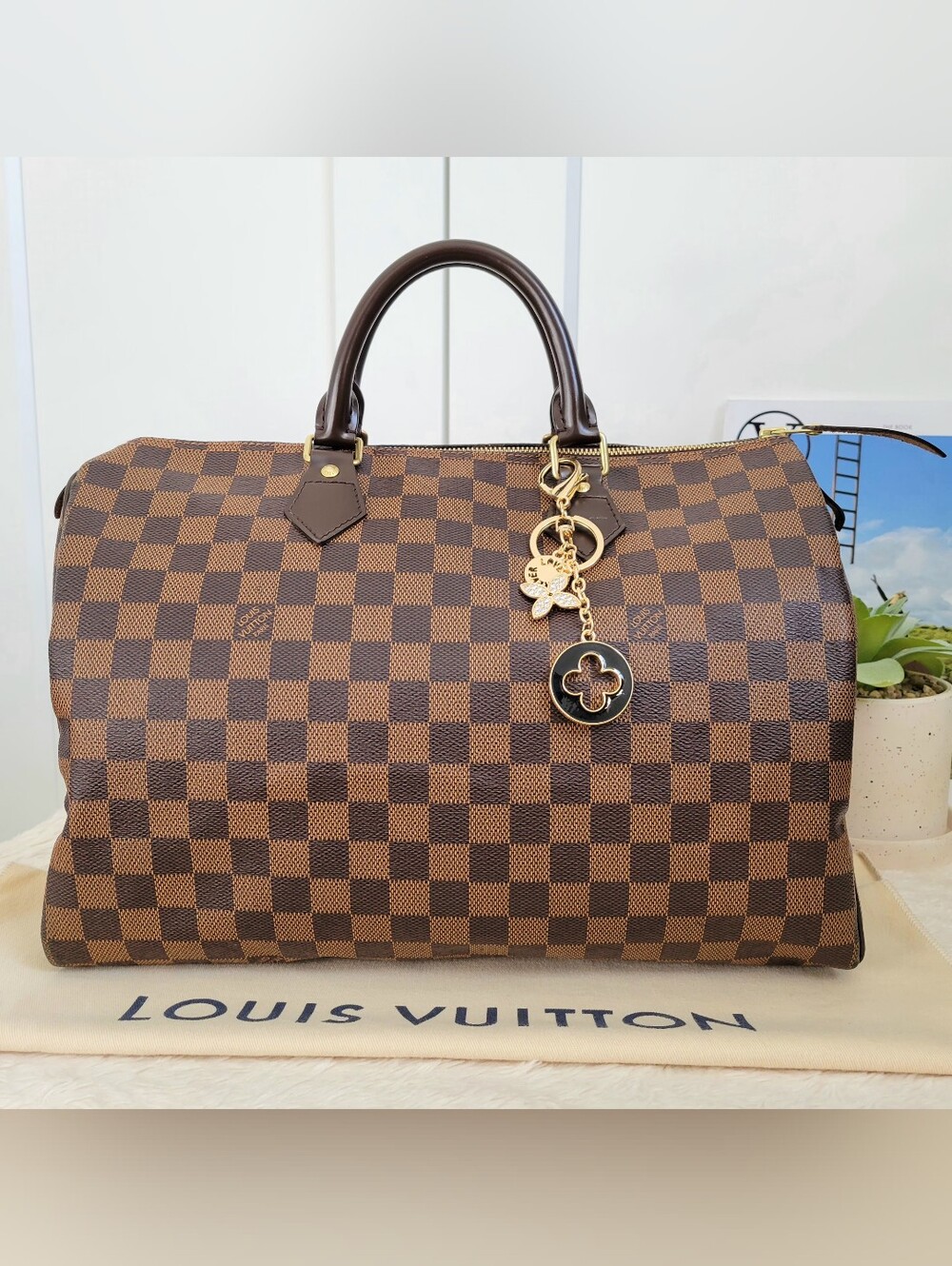 💕 Louis Vuitton Speedy 35 Damier Ebene Handbag